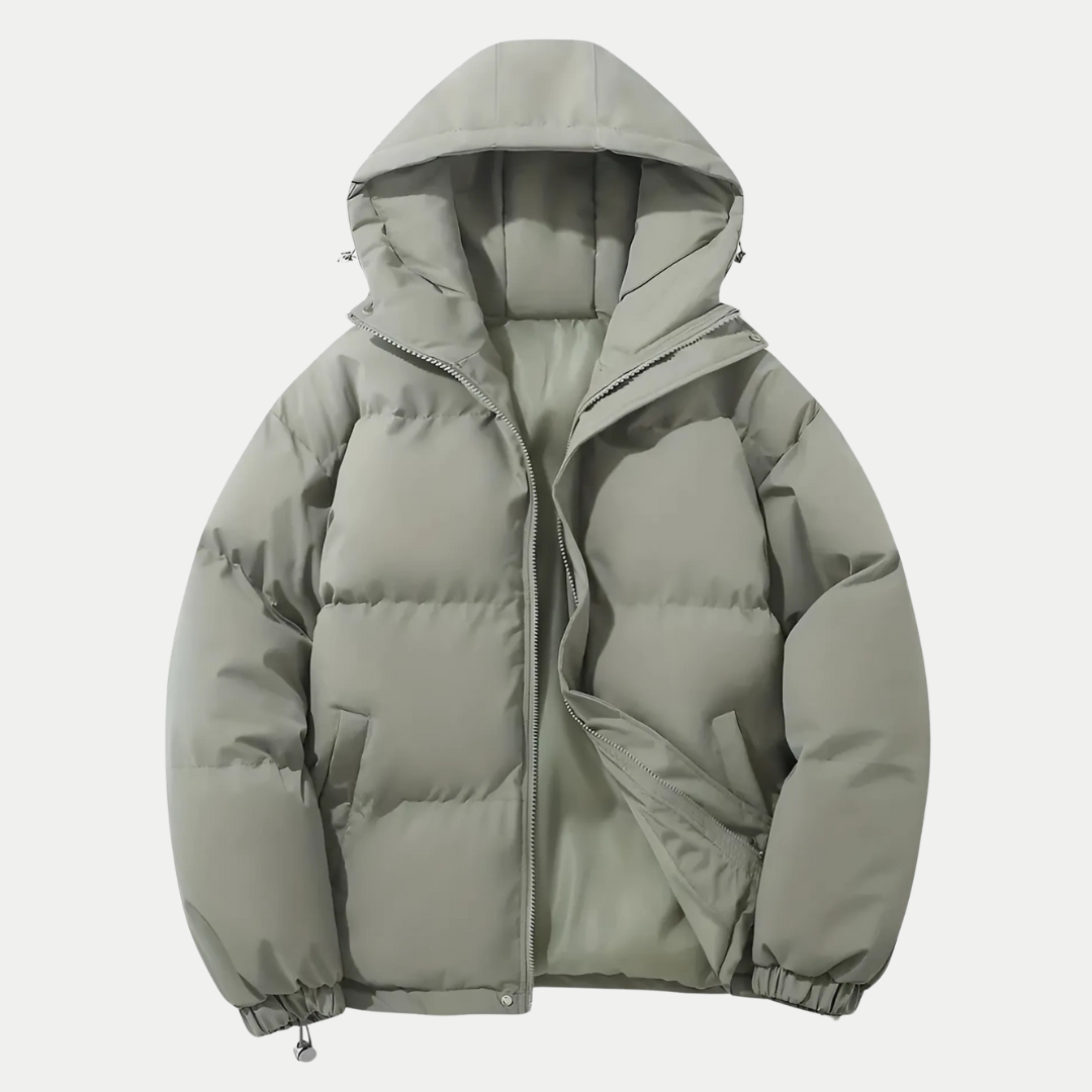 Chaqueta bomber de invierno clásica capucha hombre