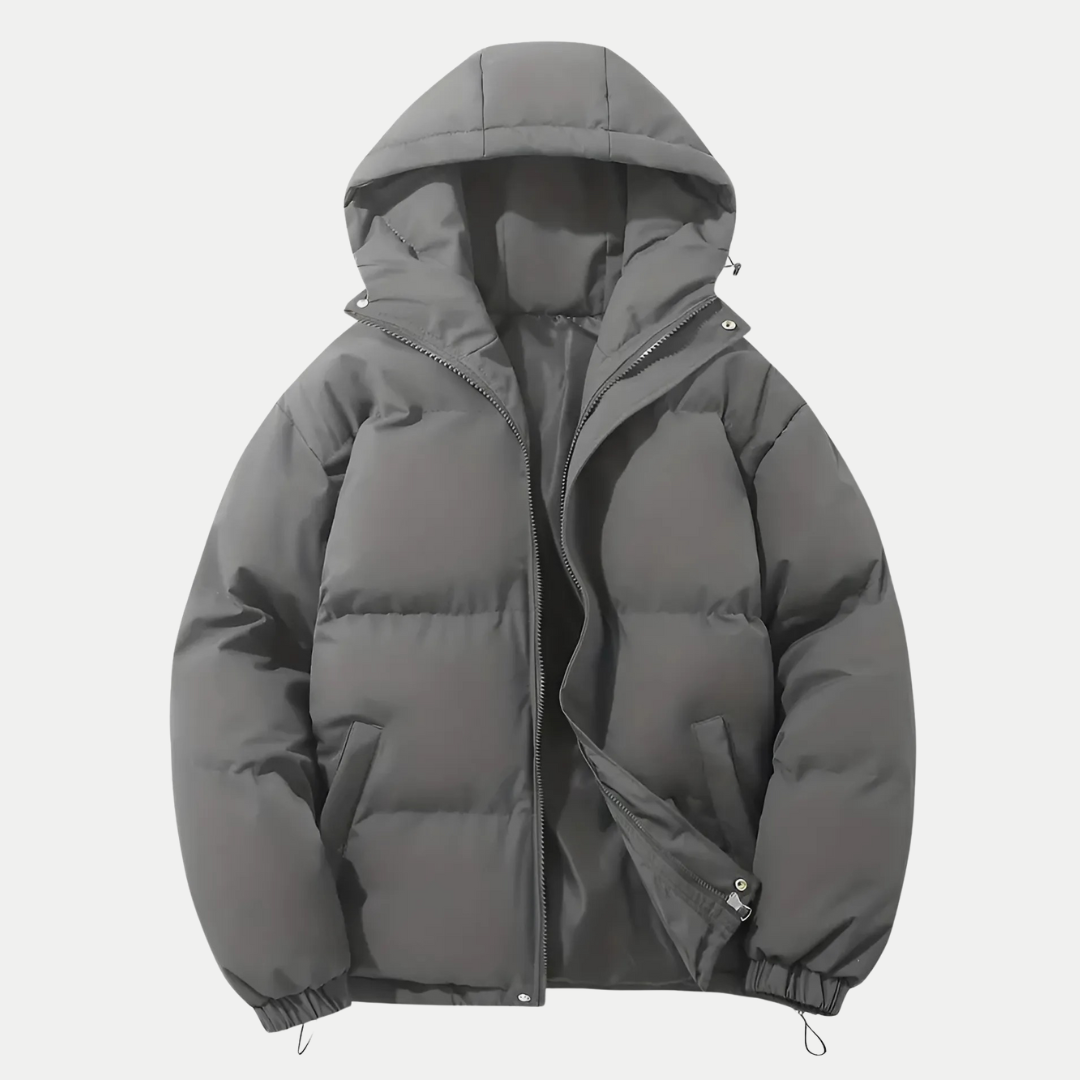 Chaqueta bomber de invierno clásica capucha hombre