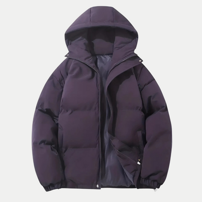 Chaqueta bomber de invierno clásica capucha hombre