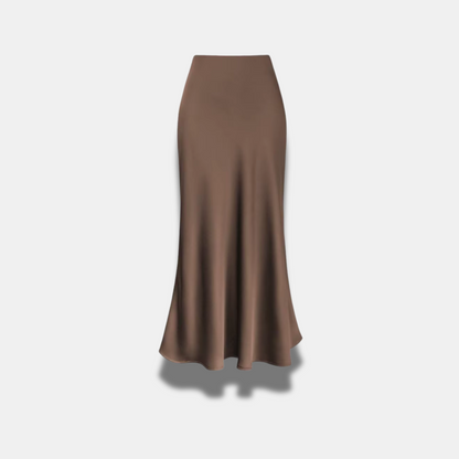 Falda Midi Satinada Premium Mujeres