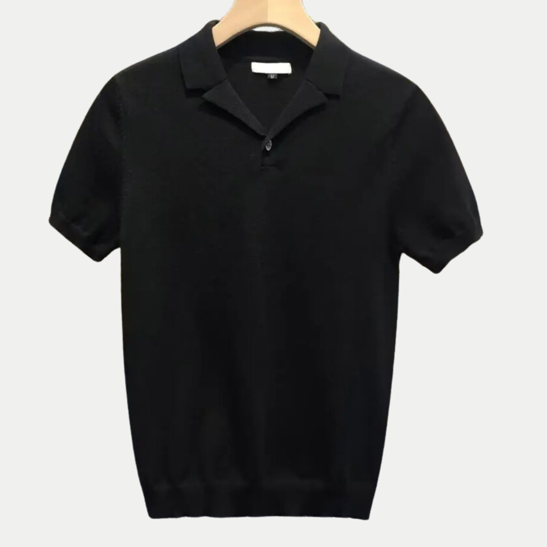 Camiseta polo de lana ligera premium para hombre