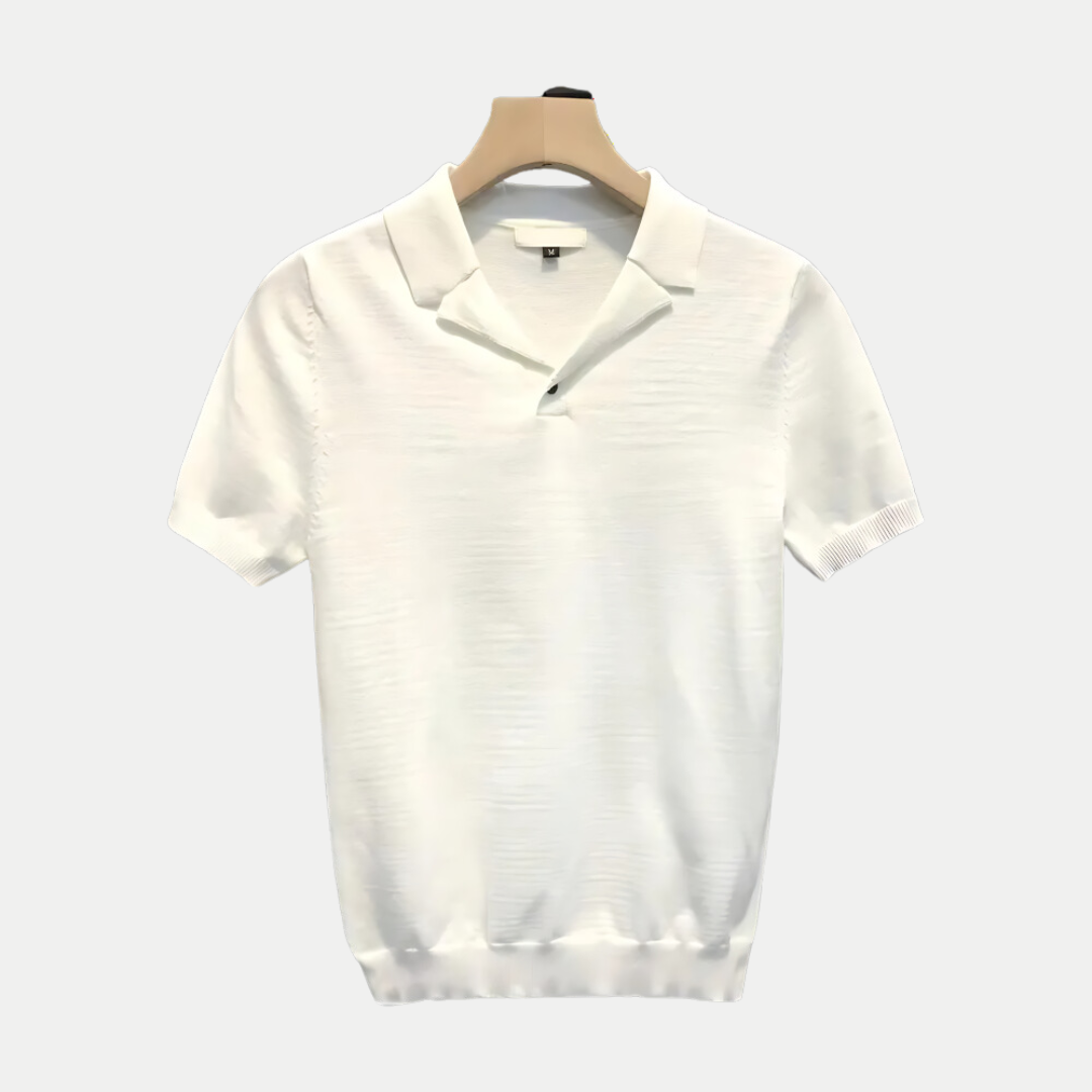 Camiseta polo de lana ligera premium para hombre